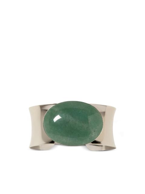 oval stone cuff bracelet
