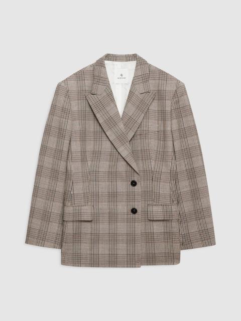 Aretha Blazer - Brown Plaid