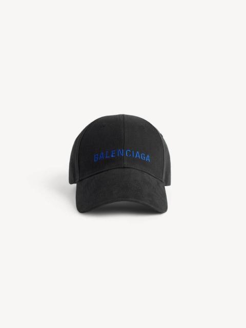 Men's Balenciaga Logo Cap in Black
