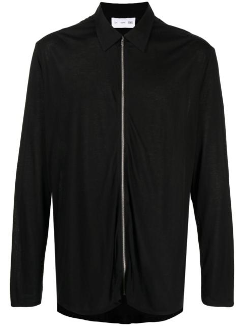 zip-up lyocell jacket