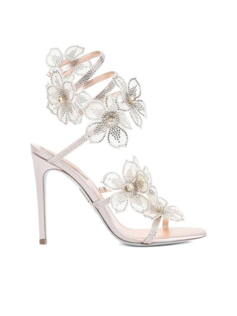 floral-embellished sandals