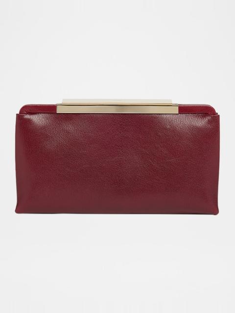 East-West Clutch Bag in Supple Leather