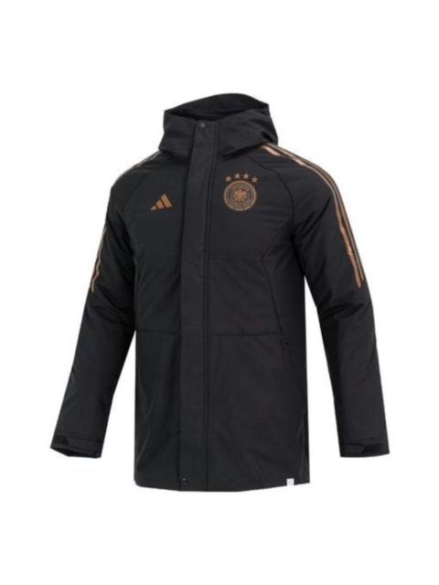 adidas Park Germany Condivo 22 Stadium Jacket 'Black Gold' HC1293