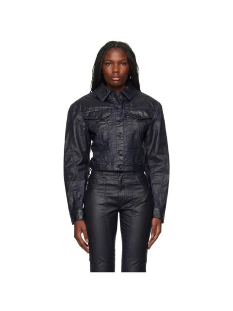 Blue Waxed Denim Jacket