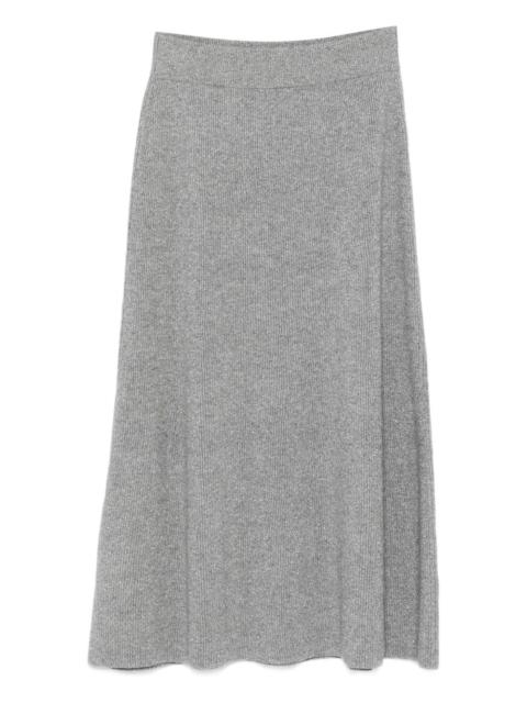 ribbed midi skirt