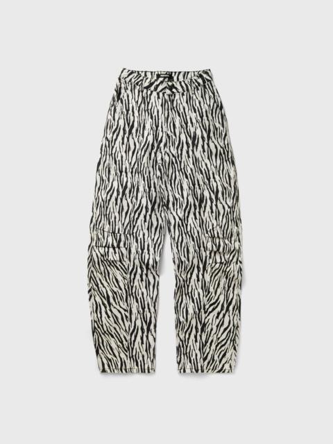 PRINTED TWILL CARGO PANTS