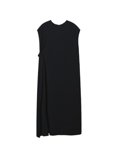 ruched midi dress