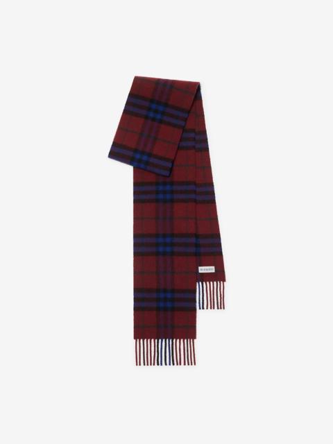Narrow Check Cashmere Scarf