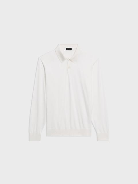 Goris Long-Sleeve Polo Shirt in Light Bilen