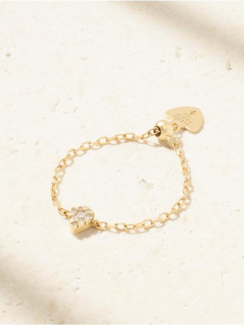 Floating 18-karat Gold Diamond Ring