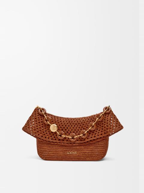 Medium Ola bag in raffia and calfskin