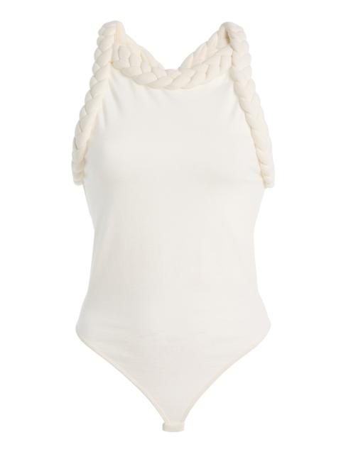 Tisto Braided Jersey Bodysuit white