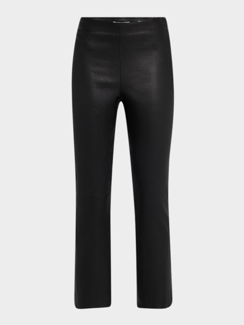 Slim Cropped Leather Pants