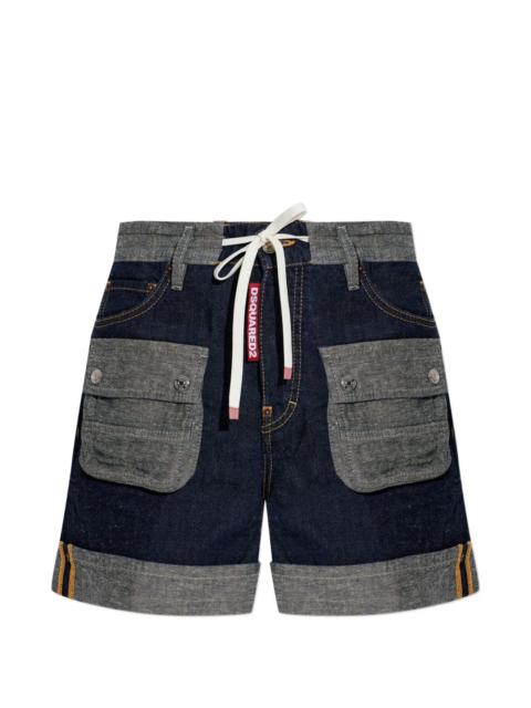 pocket drawstring cargo shorts