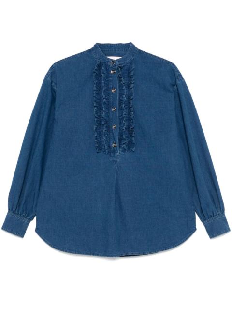 ruffled-detail shirt