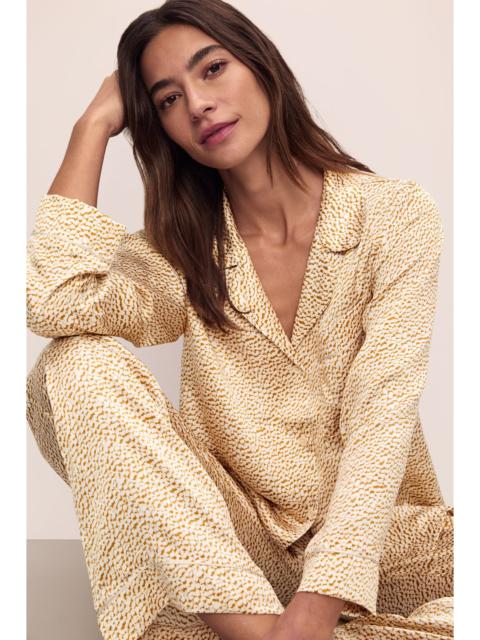 Inez Washable Silk Printed Long PJ Set