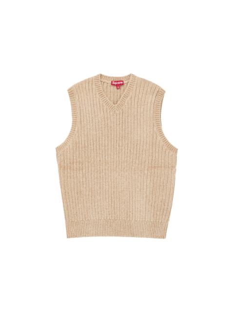 Supreme Chenille Sweater Vest Beige