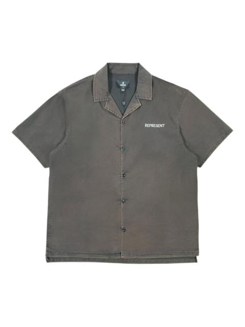 Script camp collar shirt