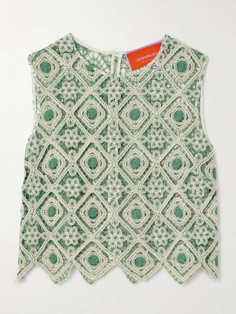 Aria cropped macramé tank