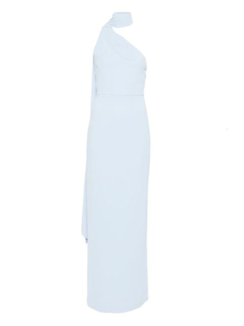 one-shoulder drape dress