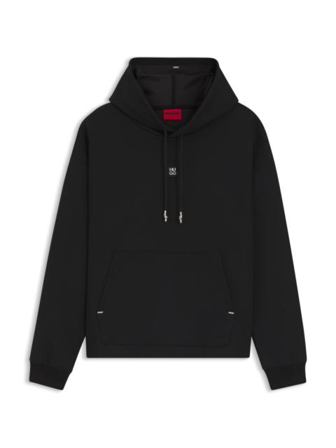 STACKED-LOGO HOODIE IN A RELAXED FIT