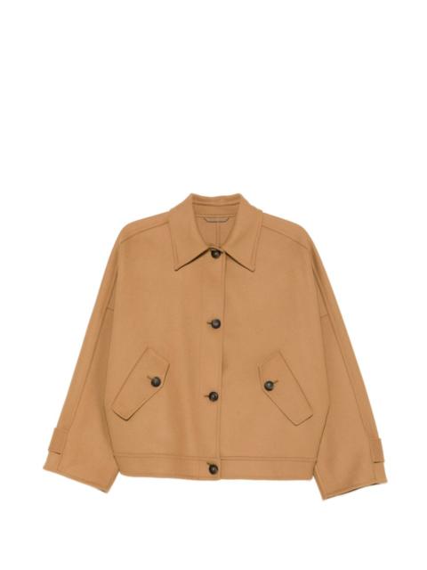 flap-pocket buttoned jacket