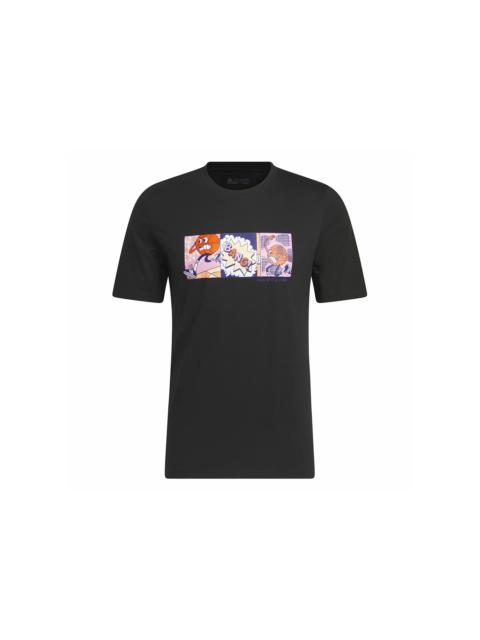 adidas Lil' Stripe Basketball Graphic Tee Black