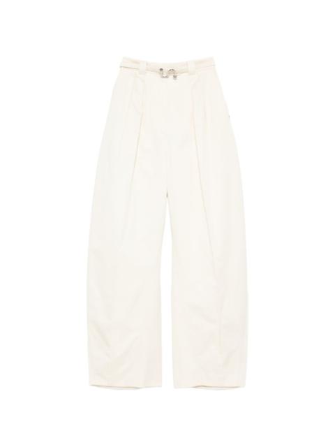 Idoneo belt pleated pallazo pants