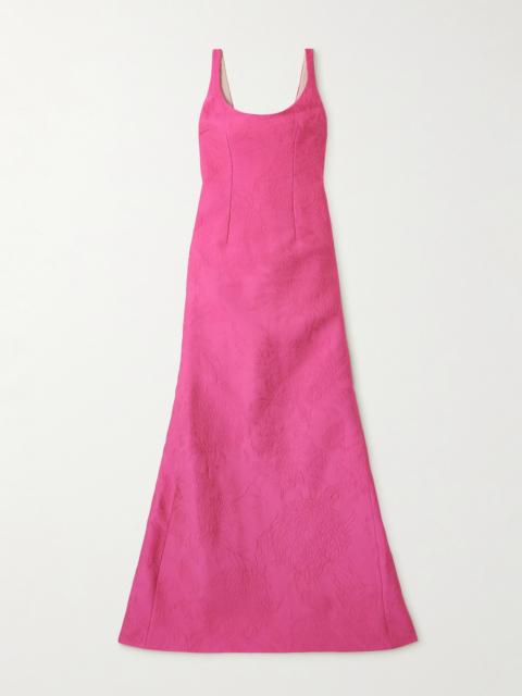 Ninette Pleated Cloqué Gown