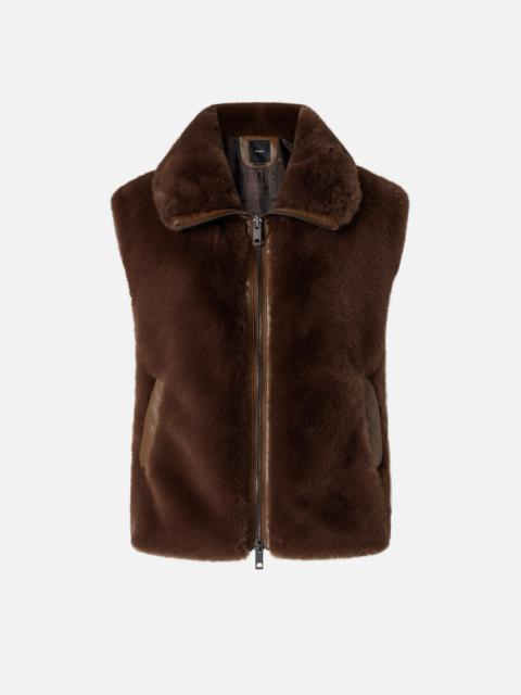 FAUX FUR GILET WITH ZIP