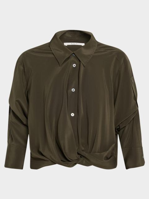 Leo Twist-Hem Cropped Top