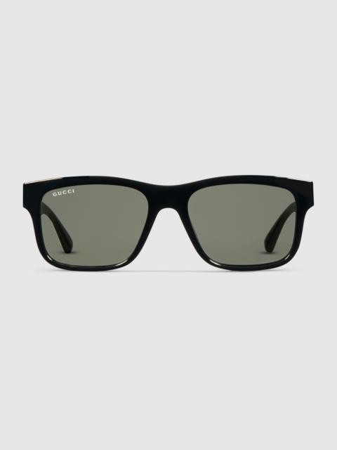 Rectangular frame sunglasses
