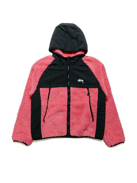 Stüssy Sherpa Paneled Hooded Jacket Pink