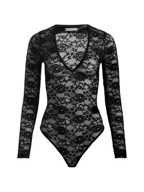 Teagan V-neck lace bodysuit