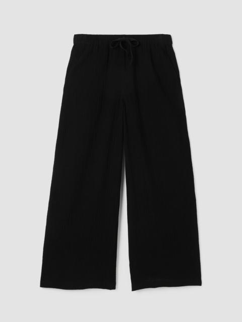 Organic Cotton Lofty Gauze Wide-Leg Pant