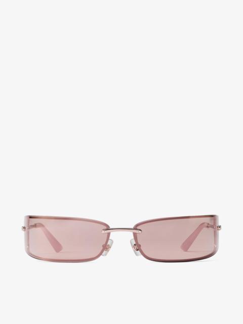 Verse
Pale Gold and Pink Rectangular Metal Sunglasses
