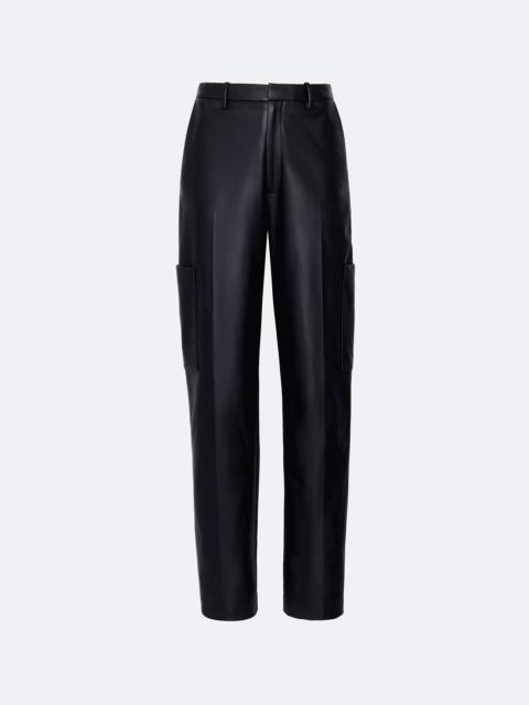 Stretch Faux Leather Tapered Trouser