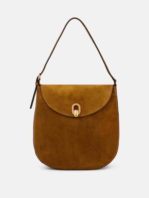 Tondo Large suede shoulder bag