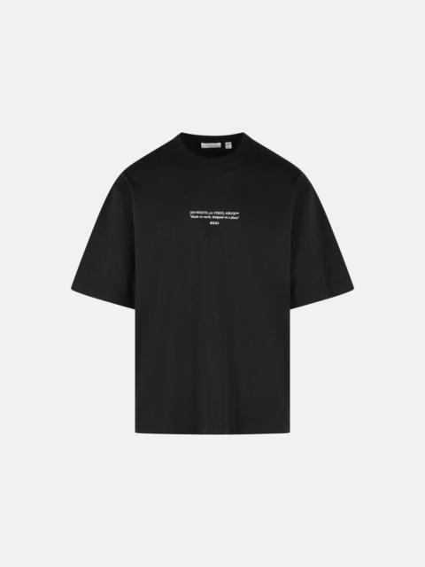'STATEMENT' BLACK COTTON T-SHIRT