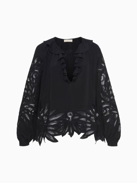 Adonis Silk Applique Blouse