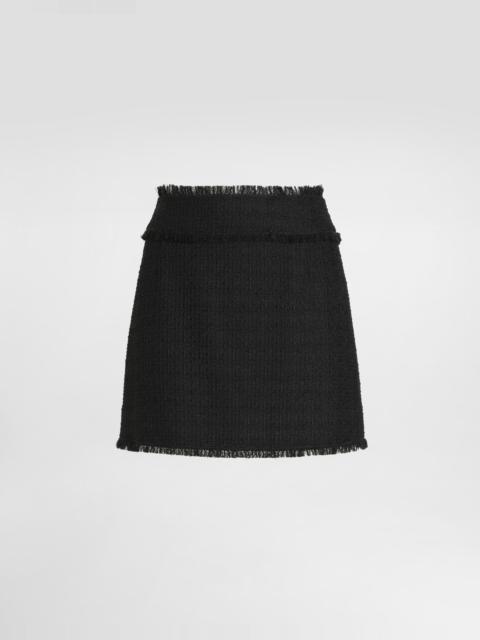 Raschel tweed miniskirt