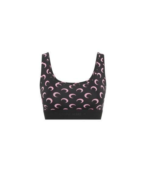 MOON PRINTED JERSEY SPORTS BRA