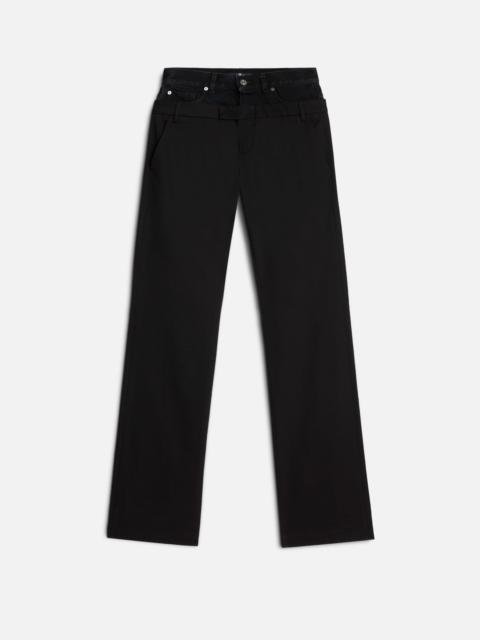 Double Waist Trouser in Black