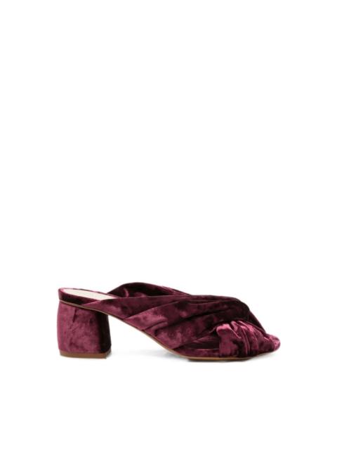 Velvet heel sandals