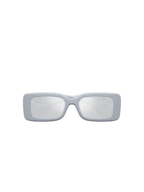 GG-logo rectangle-frame sunglasses