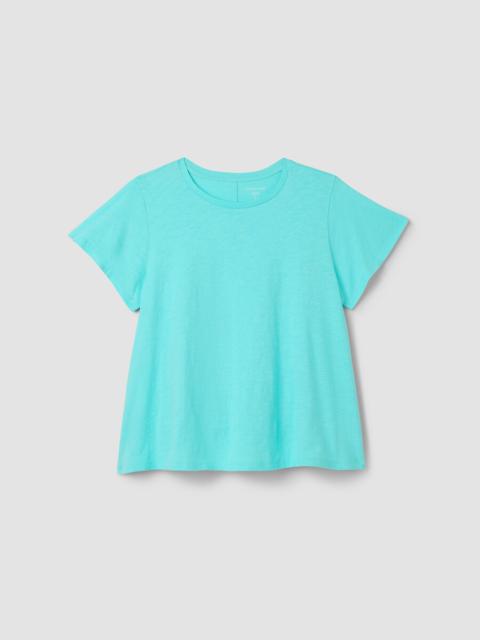 Organic Cotton Slubby Jersey Crew Neck Tee