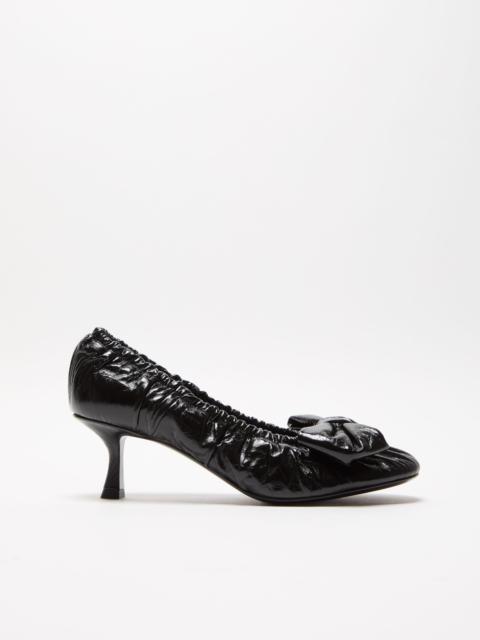 Leather heel shoes - Black
