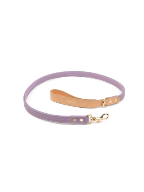 logo-stamp leather dog leash