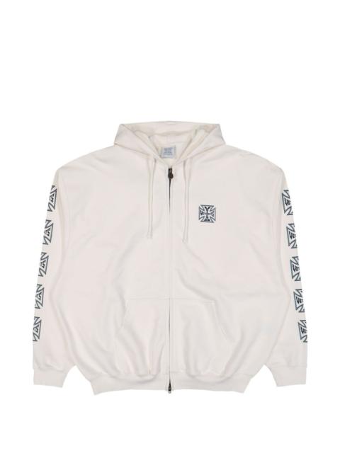 logo zip-up hoodie
