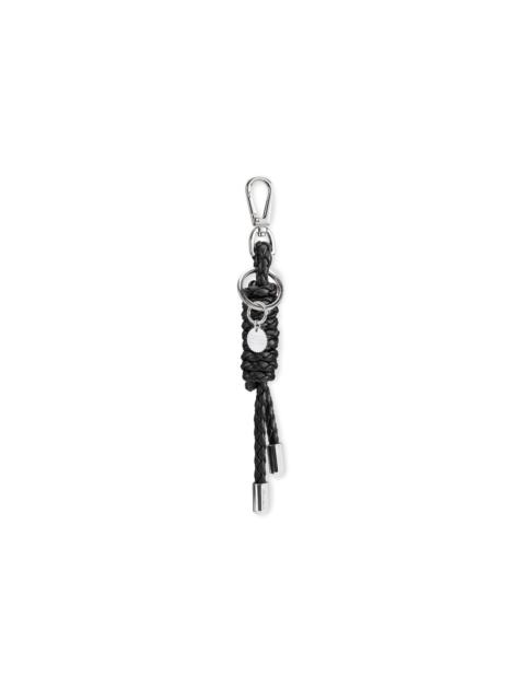 Black leather knot charm